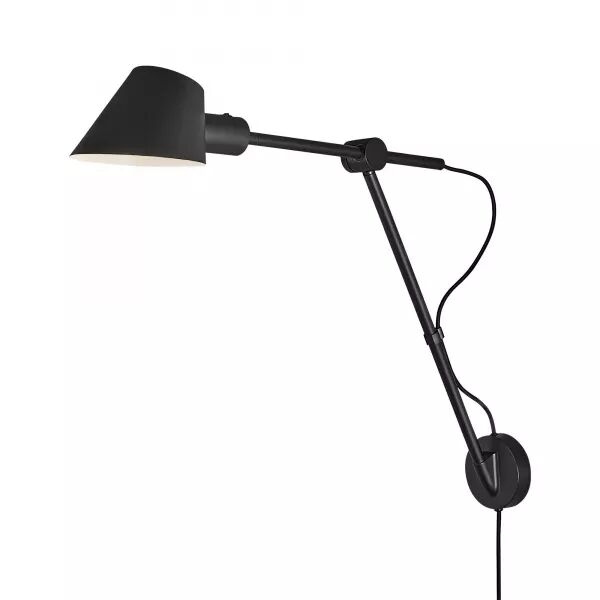 APPLIQUE MURALE - STAY - ALUMINIUM - NOIR -  E27