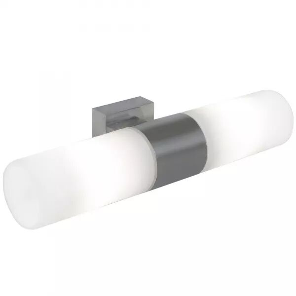 APPLIQUE MURALE - TANGENS DOUBLE - VERRE - ACIER BROSS� -  E14
