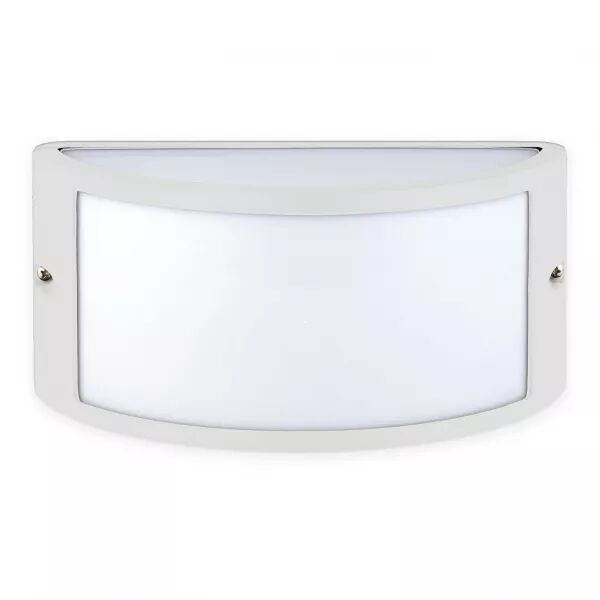 Applique murale en demi-lune E27. Design moderne. IP54. Blanc