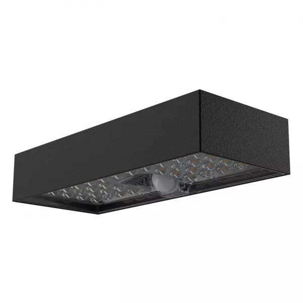 Applique murale LED solaire de 800 lumens avec d�tecteur de mouvement. Noir