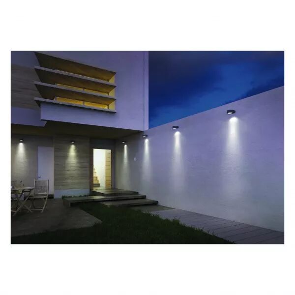 ARGES - Appl. Mur Ext. IP65 IK08, graphite, LED int�g. 20W 60� 3000K 1445lm (50618)