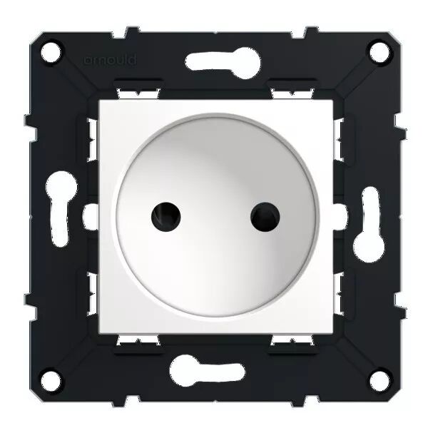 arnould-prise 2p - 16 a - 250 v - bornes � vis - espace evolution - blanc (64030)