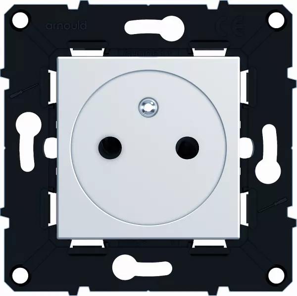 arnould-prise 2p+t surface bornes auto - �clips de protection - espace evolution - blanc (64034)