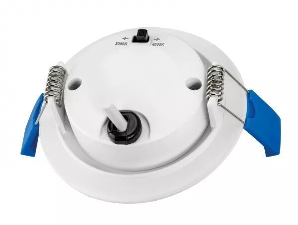 ASPEN VOL1 - ENCASTR� ROND, FIXE, BLANC, LED 5W 36� 450LM 3000/4000K (CCT)