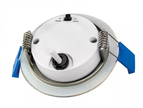 ASPEN VOL1 - ENCASTR� ROND, FIXE, NICKEL, LED 5W 36� 450LM 3000/4000K (CCT)