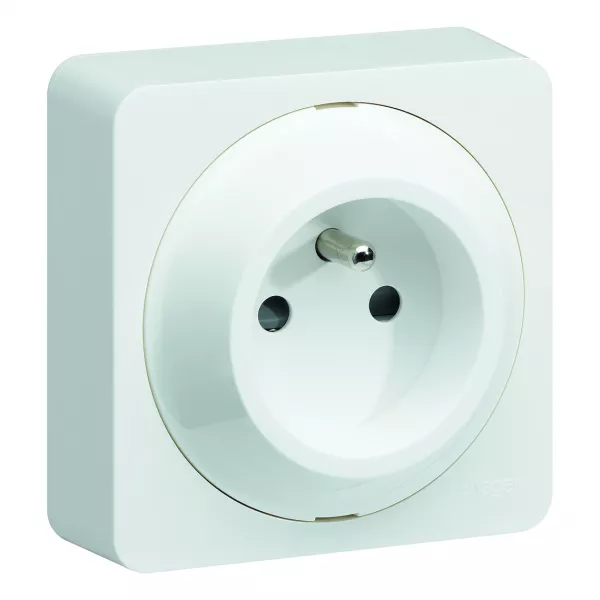 ateha prise compl�te 2P+T, finition blanc (WJC100B)