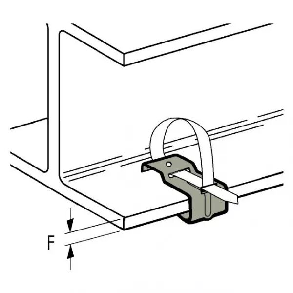 Attache bord de t�le pour plat 10-18 mm et collier 6-9 mm. 25 pi�ces (861031)