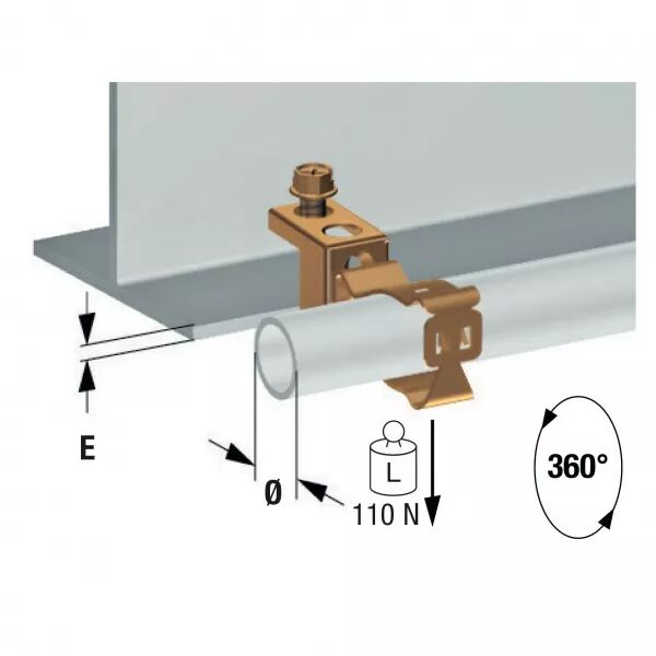 Attache pour plat < ou = 18 et tube 18 - 27mm (861497)
