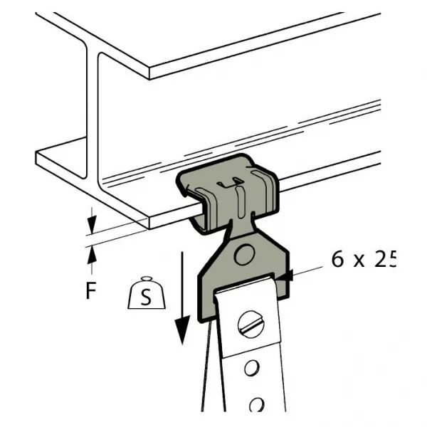 Attache pour plat 1,5 - 4 et sangle (861139)