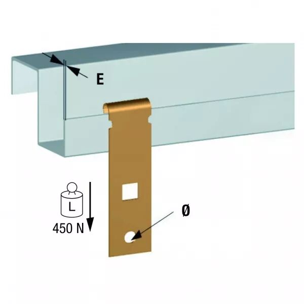 Attache sur plat vertical 4-10mm, per�age 6mm. (861640)