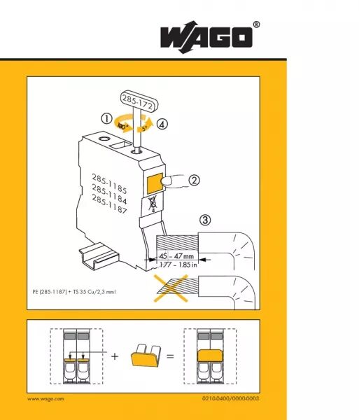 AUTOCOLLANT AVEC ILLUSTRATION DE LA POUR BORNES DE PUISSANCE 185 MM�