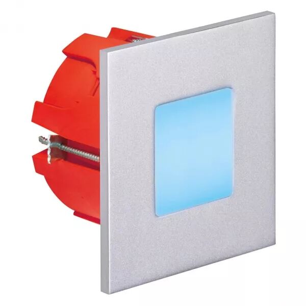 BALIZ 2 - Encastr� Mur carr�, fixe, gris, LED int�g. 1,8W bleu (50382)