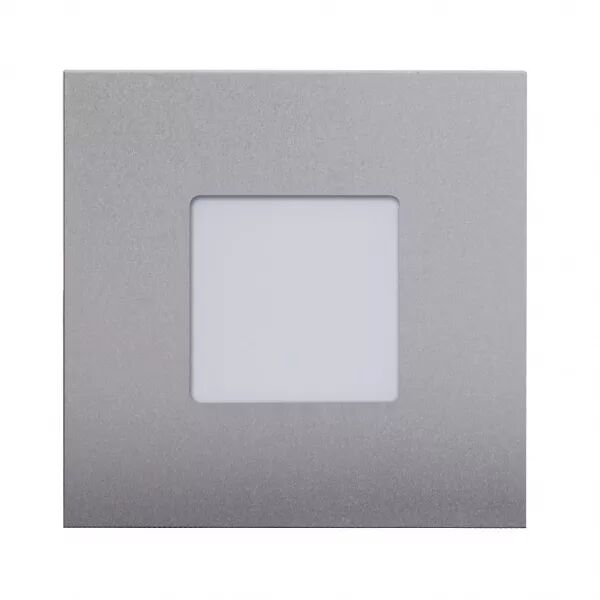 BALIZ 2 - ENCASTR� MUR CARR�, FIXE, GRIS, LED INT�G. 1,8W BLEU