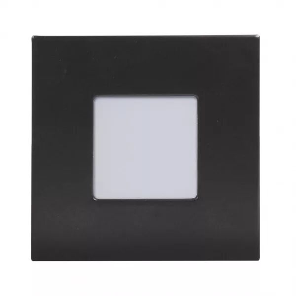 BALIZ 2 - ENCASTR� MUR CARR�, FIXE, NOIR, LED INT�G. 1,8W 2400K 30LM
