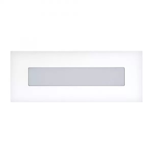 BALIZ 3 - ENCASTR� MUR RECTANG., FIXE, BLANC, LED INT�G. 3,8W 2400K 100LM