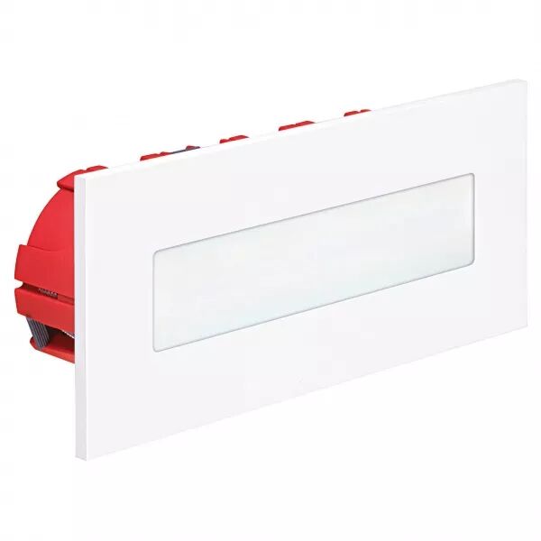BALIZ 3 - Encastr� Mur rectang., fixe, blanc, LED int�g. 3,8W 4000K 120lm (50266)