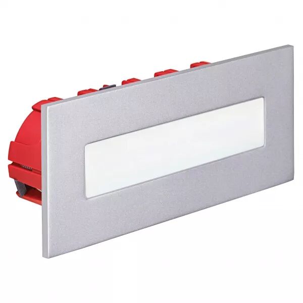 BALIZ 3 - Encastr� Mur rectang., fixe, gris, LED int�g. 3,8W 4000K 120lm (50268)