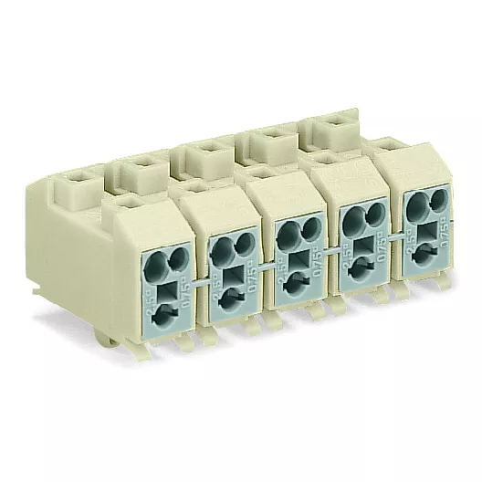 Barr.2,5/1,5mm-c. 2 pol.av.pied fix. (272-682)