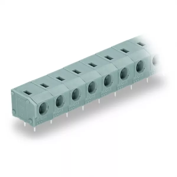 Barrette � bornes CI 1C / 2,5 mm� / 2 p�les / Pas 7,5-7,62 mm / Gris (235-502)