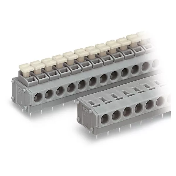 Barrette � bornes CI,2 broches � souder,1C,sans poussoir et avec ouverture de te (235-402/333-000)