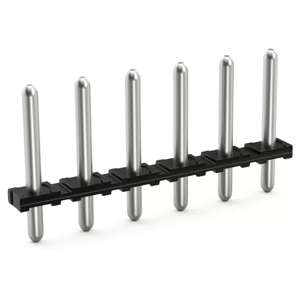 Barrette de broches � souder 1.4 mm � solder pin Droit, noir (2092-1702)