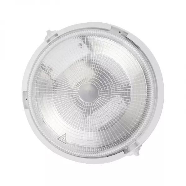 BASIC BLANC E27 MAX LED 8W IP44 IK06 CLII SANS LAMPE D230MM