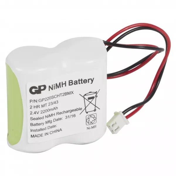 Batterie Ni-MH 2,4V 2,2Ah pour blocs d\'�clairage de s�curit� (111908)