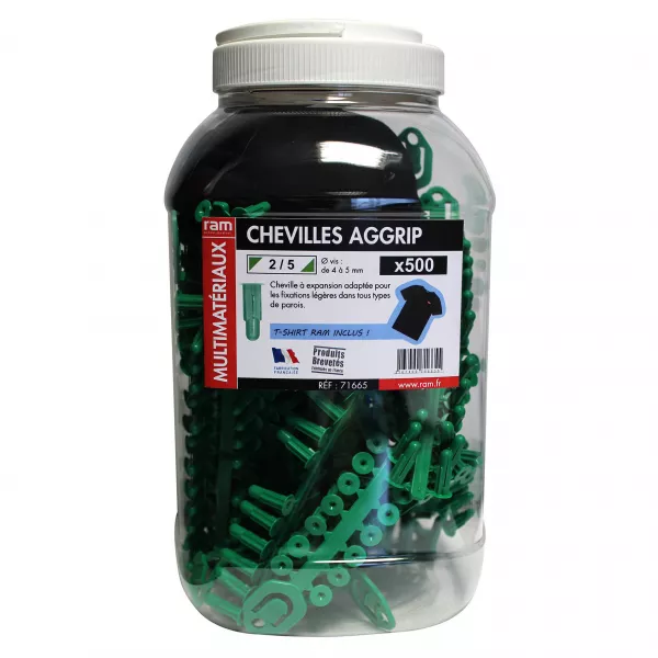 BIDON 500 CHEV AGGRIP 2/5+LOT (71665T)