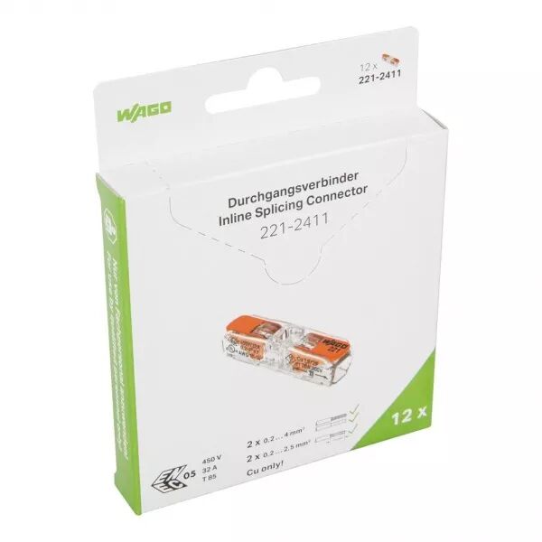 Blister de 12 bornes 221 Inline 4mm� (221-2411/995-012)
