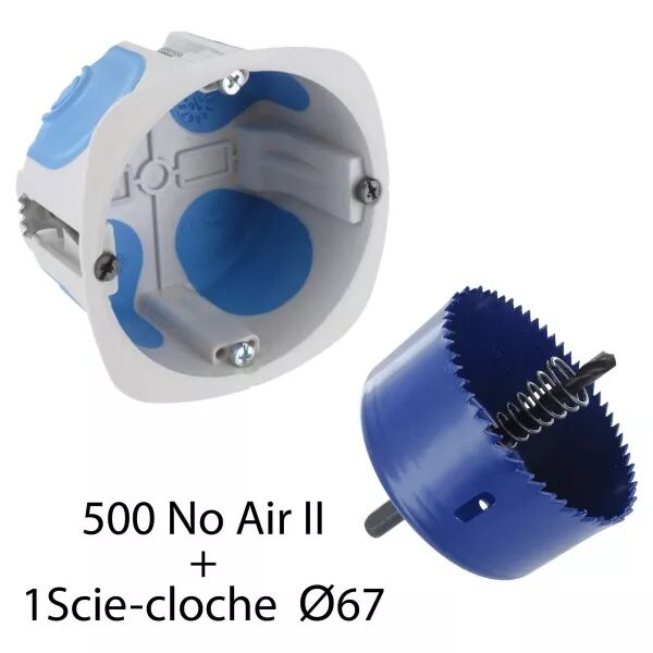 BLM - Lot 500 bo�tes d\'encastrement No Air 1 poste D67 Profondeur 40 + Scie cloche (675400)