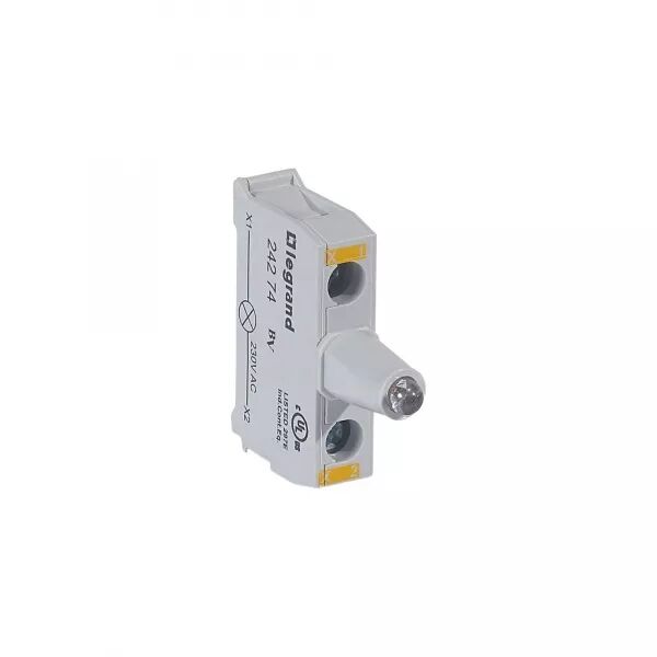 BLOC LUMINEUX LEDS OSMOZ POUR BO�TE � BOUTONS - RACCORDEMENT � VIS - 230V~ JAUNE