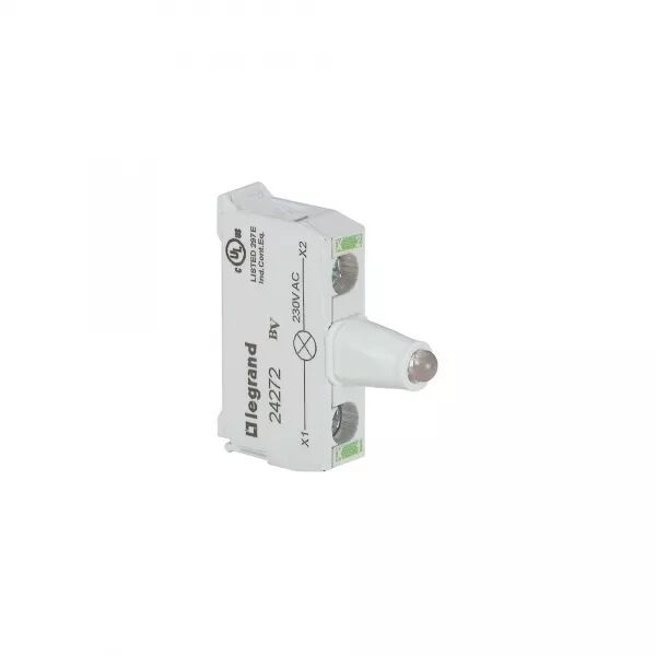 BLOC LUMINEUX LEDS OSMOZ POUR BO�TE � BOUTONS - RACCORDEMENT � VIS - 230V~ VERT