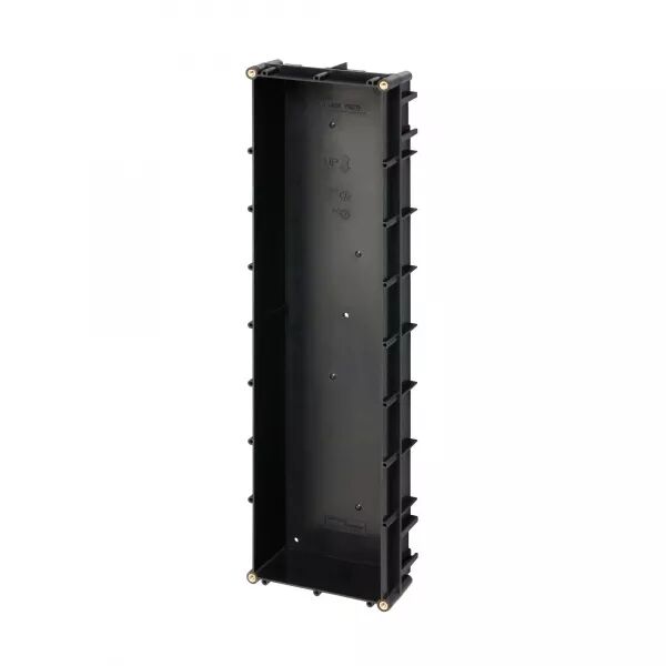 BO�TE D\'ENCASTREMENT EN ABS NOIR, INSTALLATION 4 MODULES GT OU PLATINE MONOBLOC