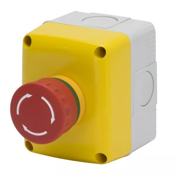 BO�TIER COMPLET AVEC OP�RATEUR - 1 POSTE - 1NO 1NF - SECOURS - IP66 - GW27202