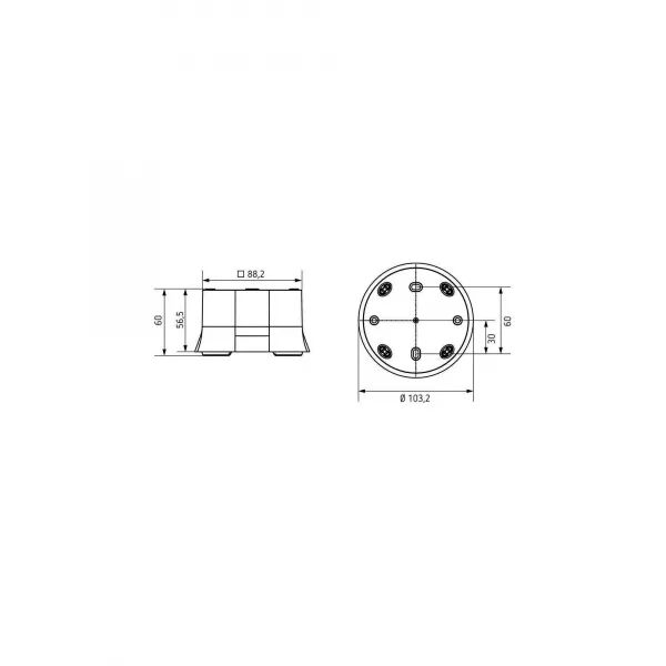 BOITIER DE FIXATION SAILLIE POUR D�TECTEUR GRIS 110 A