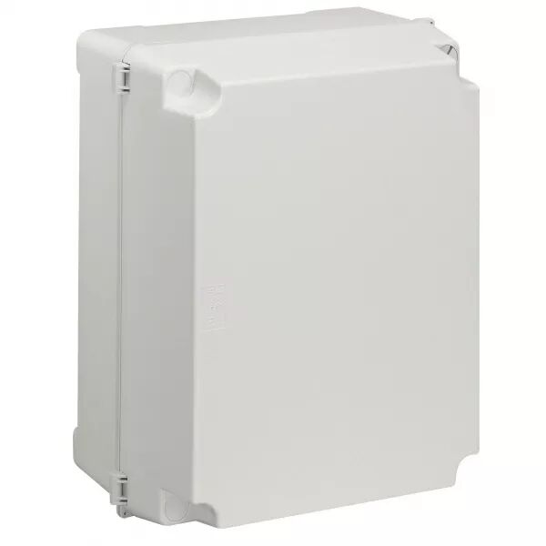 BO�TIER INDUSTRIEL PLASTIQUE IP55 IK08 COUVERCLE OPAQUE 2 VERROUS 310X240X160MM
