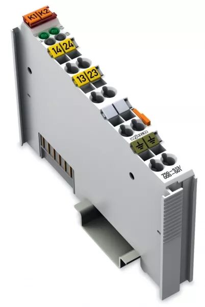 BORNE 2 SORTIES RELAIS 1T 250 V AC - 2 A - LIBRES DE POTENTIEL - SANS PE
