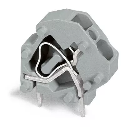 Borne 4mm�/pas 5mm/gris s/empl.pont745-3801