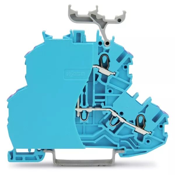 Borne � deux �tages Borne de passage pour 4 conducteurs, bleu (2000-2239/099-000)