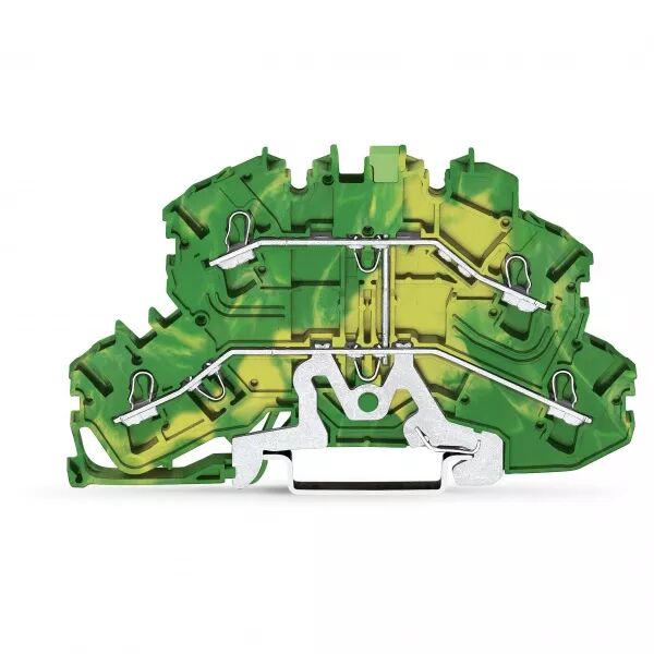 Borne � deux �tages Borne de protection pour 4 conducteu, vert-jaune (2002-2607)