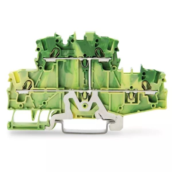 Borne � deux �tages Borne de protection pour 4 conducteu, vert-jaune (2002-2707)
