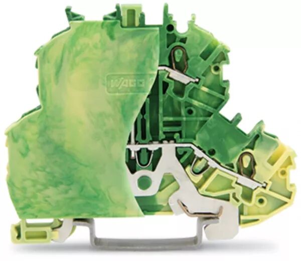 BORNE � DEUX �TAGES BORNE DE PROTECTION POUR 4 CONDUCTEU, VERT-JAUNE