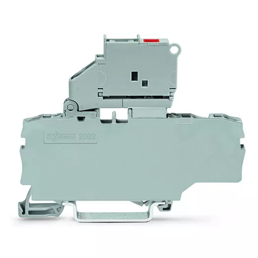 Borne � fus. pr 3 cond avec porte-fusible pivotant avec Plaque d\'ext (2002-1711/1000-867)