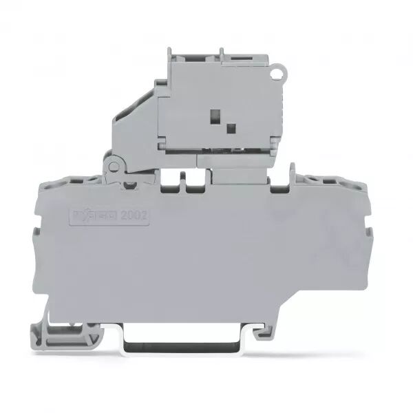 Borne � fusible pour 2 conducteurs avec porte-fusible pivotant avec pontage addi (2002-1911)