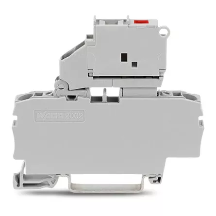 Borne � fusible pour 2 conducteurs pour cartouches type G 5 x 20 mm 120 V, gris (2002-1611/1000-867)