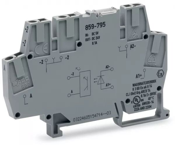 BORNE AVEC OPTOCOUPLEUR MINIATURE, 5 VDC / 3-30V