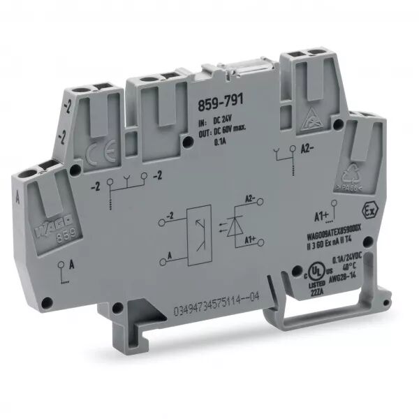 Borne avec optocoupleur miniature 1 RT, 24 Vdc859-791
