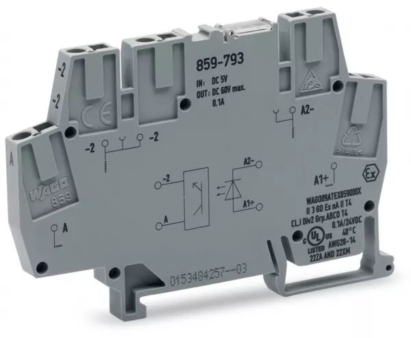 BORNE AVEC OPTOCOUPLEUR MINIATURE 1 RT, 5 VDC