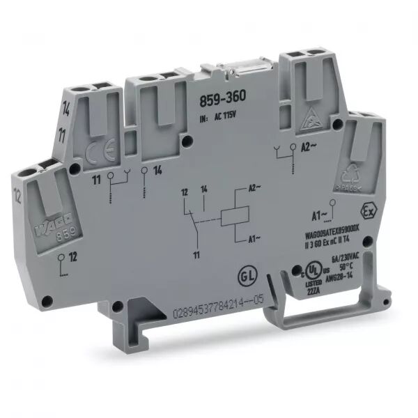 Borne avec relais miniature 1 RT, 115 Vac859-360