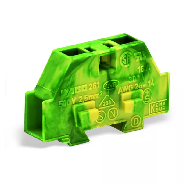 Borne d\'extr�mit� 2C / 2,5 mm� / Vert-Jaune (261-327)